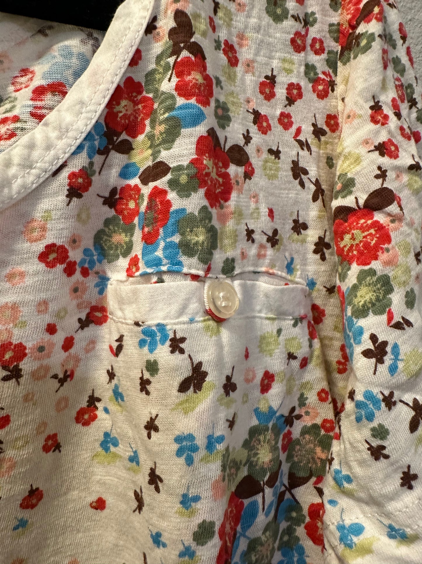 Size 3x (24) Floral Top With Pocket