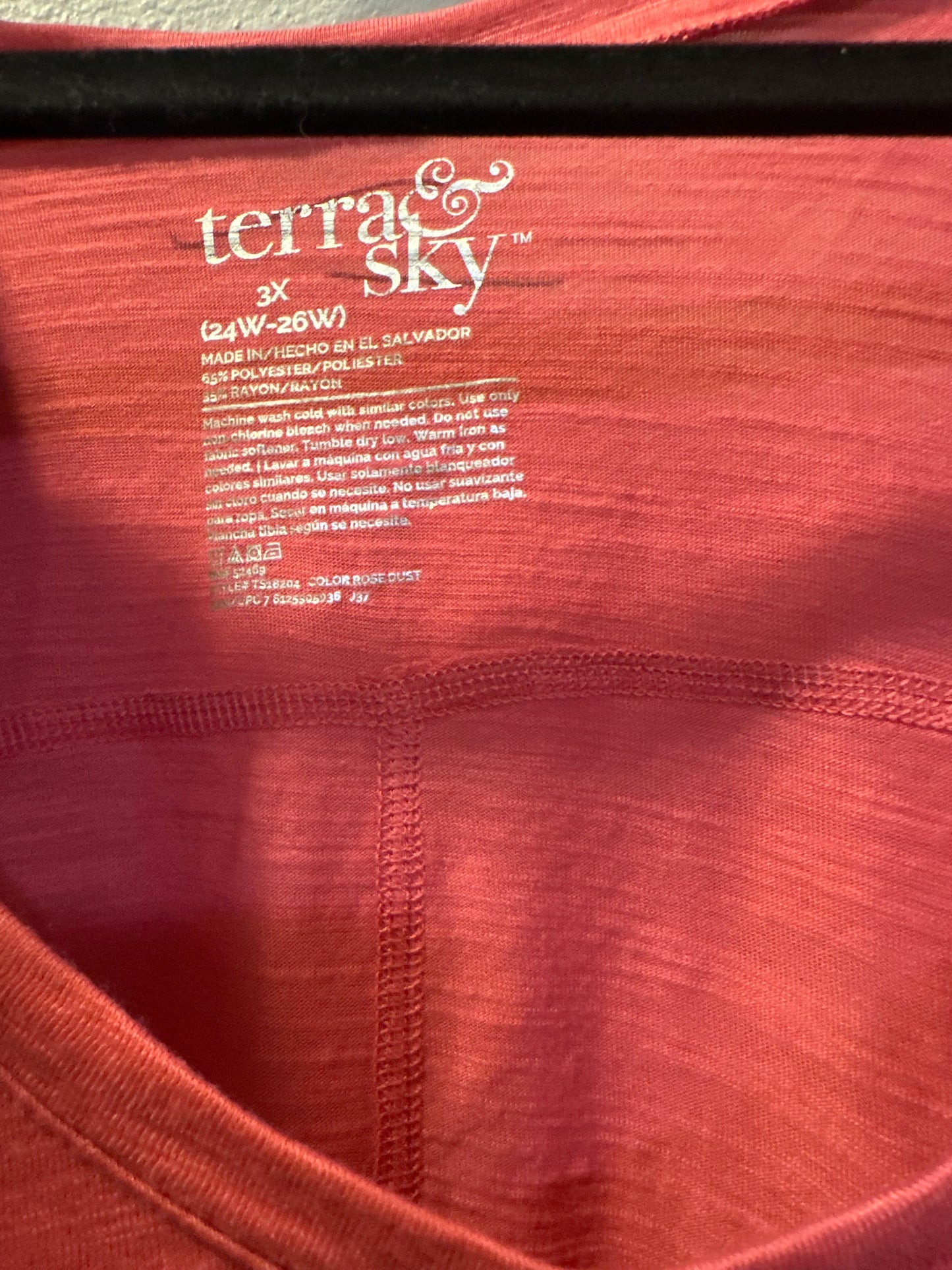 Size 3x (24/26) Orange Terra & Sky Top