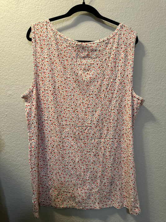 Size 5x (30/32) faded glory floral tank top