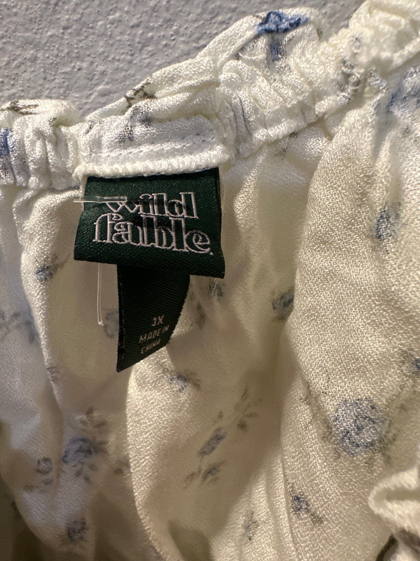 Size 3x (20) Wild Fable White Milkmaid Balloon Sleeve Shirt