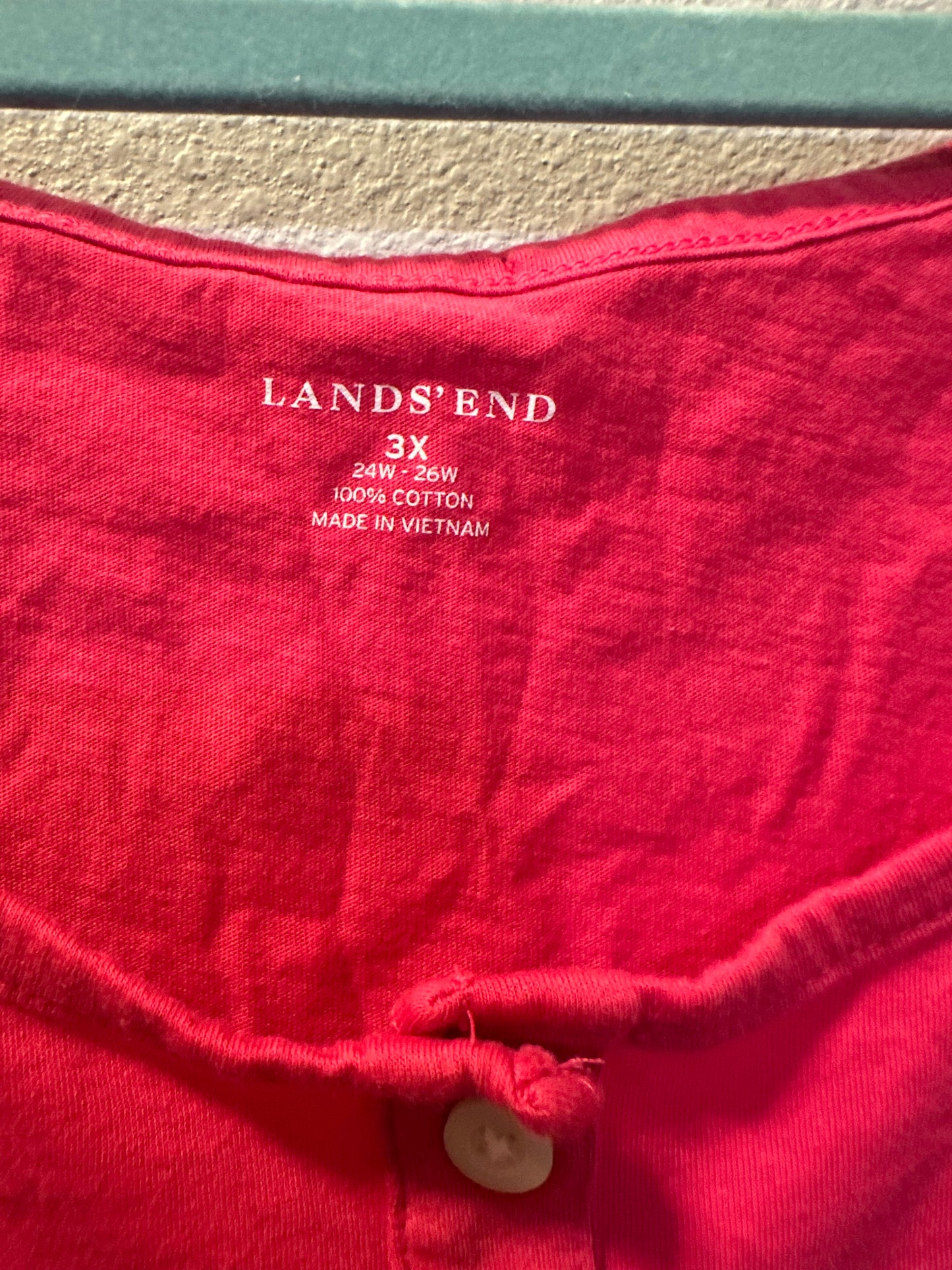 Size 3x (24/16) Lands End Pink Tank Top
